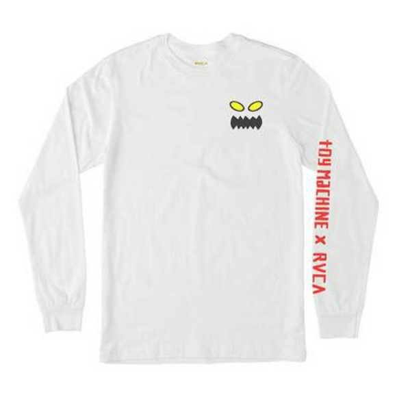 RVCA "ANP TOY MACHINE" LONG SLEEVE SHIRT - Picture 1 of 1